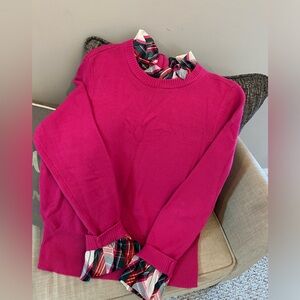 Crown and Ivy, Size Large, hot pink